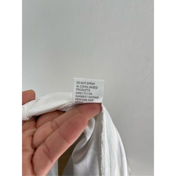 MAC DUGGAL Rosette One Shoulder Tea Length Dress Plus Size 16 - Picture 10 of 12